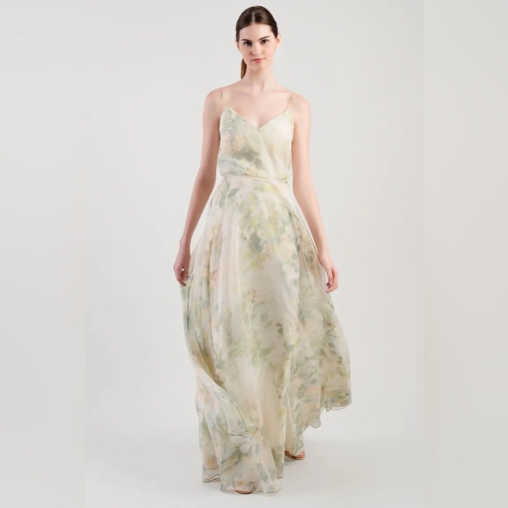 Jenny Yoo Inesse Dress Vintage Floral Ivory Sage Multi Size 0
